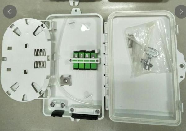 Cheap ABS FTTH System Fiber Distribution Box With Key 4 Core 4 Port 205*135*40mm for sale