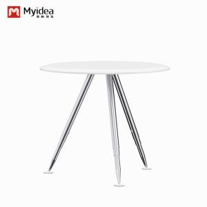 Support customization Modern Style Office Furniture Table With White Countertop And Sturdy Metal Steel Legs