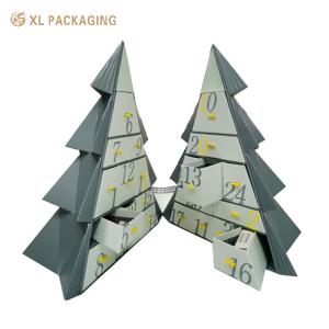 Best XL Packaging Custom Packaging Box Factory Countdown To Christmas With Luxury Gifting Exquisite 12/14-Drawer Christmas Tree Advent Calendar Custom wholesale
