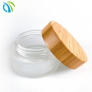 Best 770ml  Wooden Lid Glass Food Storage Jars 15g Tea Coffee Sugar Canisters BPA Free wholesale