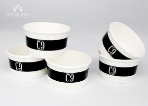 China Logo Printed 5 Oz Ice Cream Paper Cup , 3 Oz Ice Cream Cups Moisture Proof on sale