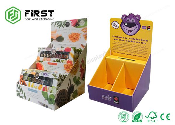 Cheap Offset Printing Counter Display Boxes Custom Made Folding Cardboard PDQ Counter Display for sale
