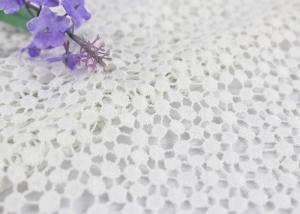 China Milk Silk Water Soluble Lace Fabric For Bridal Dresses Circle Lace Designs on sale