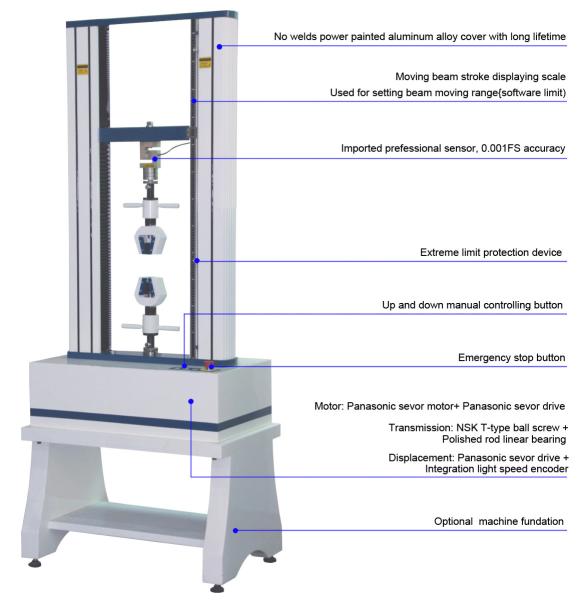 Cheap 50KN Load Cell Tensile compression bending Strength Testing machine for sale