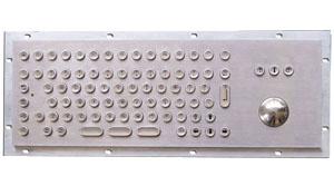 Cheap MKT2645 345x125mm metal keyboard with trackball, fucntion keys and numeric keypad for sale