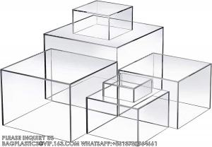 China Acrylic Risers For Display Acrylic Cube Boxes Acrylic Risers Display Stands Acrylic Decorative Stand on sale