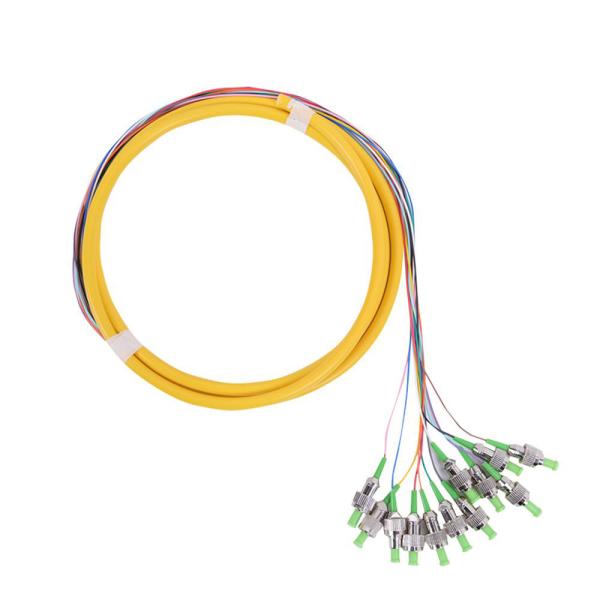 Cheap Yellow Fiber Optic Pigtail Bounded Tube ST APC 0.3 DB Insertion Loss for sale