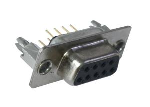 Best 9 Pin DB D SUB Circuit Board Pin Connectors Double Row Black PBT Material wholesale