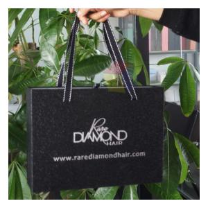 China Customized Hair Extension Packaging Boxes Sliding Drawer With Ribbon Handle on sale