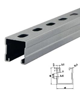 Aluminum Solar Rail Structure With Temperature Resistance And Clamp Installation