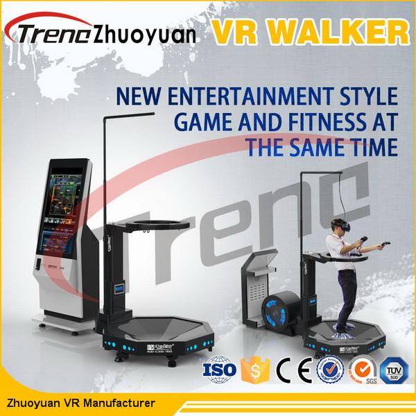 Cheap Black Amusement Park Virtual Reality Treadmill With Free Shooting Games for sale