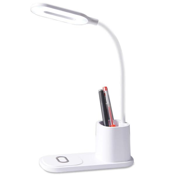Cheap QI 10W LED Lamp Wireless Charger With adjustable 3 Color Modes for sale