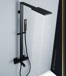 Best constant temperature Black sprayed Nordic Rain Shower Faucets wholesale