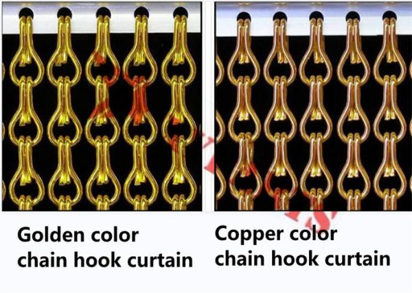 Cheap Colorful Double Hooks Aluminum Chain Link Curtain With Customized Dimension for sale
