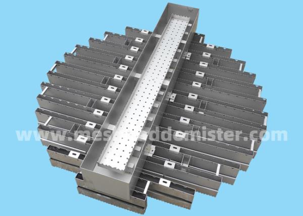 Cheap Gravity Trough Liquid Distributor Distillation Column Internals for sale