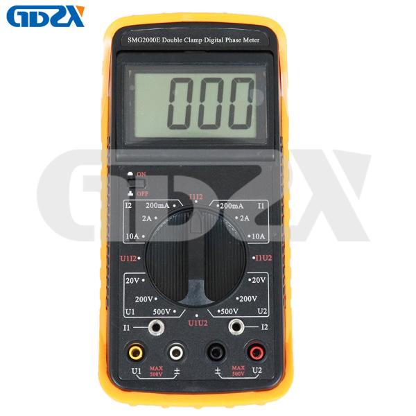 Cheap SMG2000E Double Clamp Handheld Digital Phase Volt Ampere Meter For Multifunction for sale