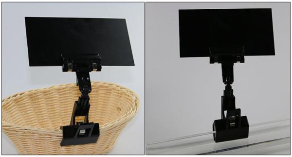 Cheap Plastic Pop Clip Holder, table sign holder in Black color  Sell Pop Sign Ticket Card for sale