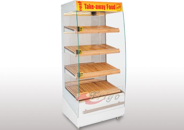 Cheap Floor Standing Open Display Cases PID Controlled Self Service Open Warmer 3 Shelves for sale