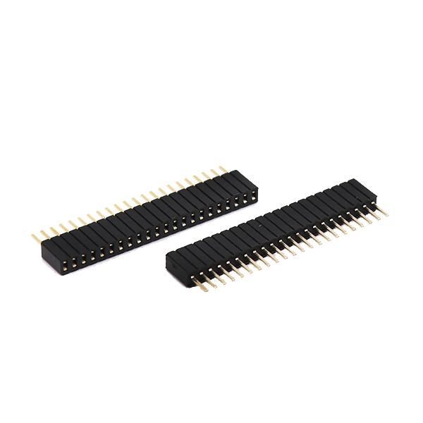 Cheap PCB 1.27 Mm Female Header Single Row Straight DIP Type for sale