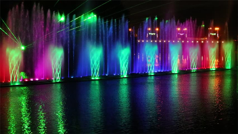 DMX Control Modern Floating Fountain With Computer Programmer