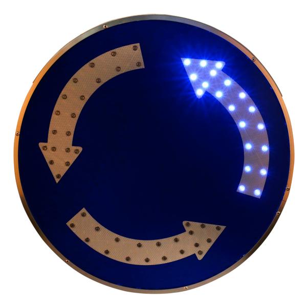 Cheap 600mm Roundabout Solar Powered LED Flashing Lights Waterproof for sale
