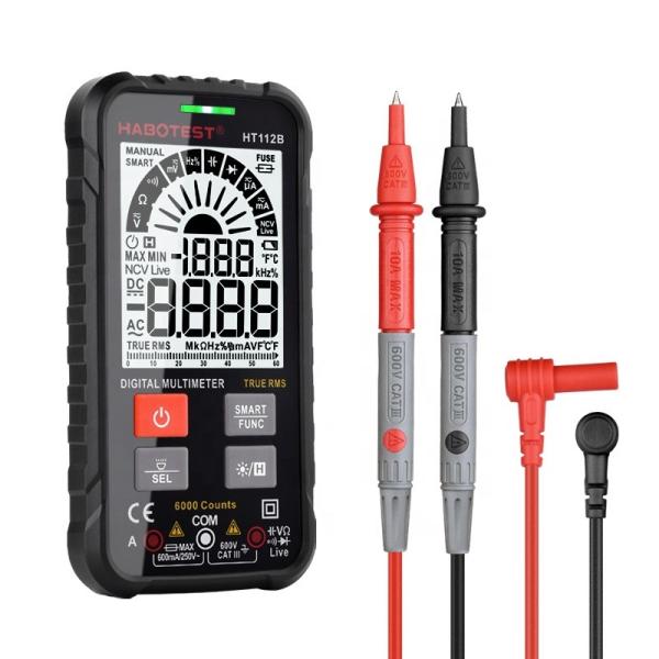 Cheap Habotest HT112B DMM Smart Digital Multimeter DC AC Voltage Current Electrician Tool Tester Large LCD Bar Graph Display for sale
