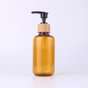 Best Amber Transparent Round Shoulder PET Plastic Press Pump Bottle For Shampoo 130ml wholesale