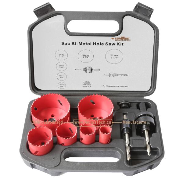 Cheap 9PC Bi-Metal Hole Saw Set,Power Tools,Drill Bits for sale