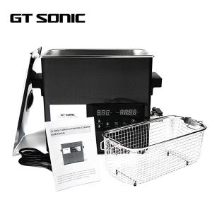 Best Touch Panel Heated Lab Ultrasonic Cleaner 6L Low Noise 30-80℃ 40kHz With Drain Valve wholesale