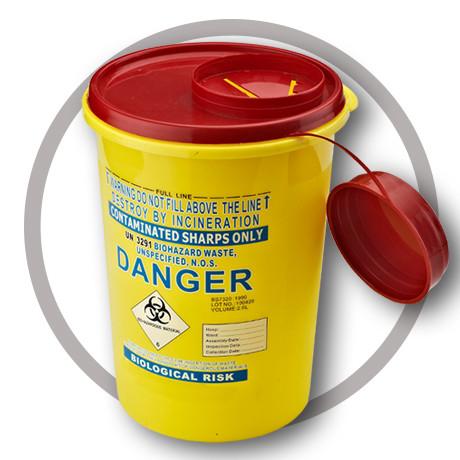 Cheap 2.4 Litre Sharps disposal container, Sliding Lid, Red,Sharps Container  | WinnerCare for sale