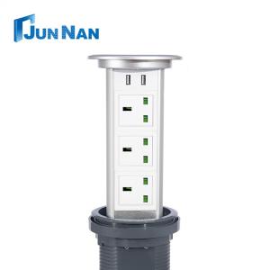Pop-Up Desktop USB Charger Socket Tabletop Wireless Electrical Accessory 