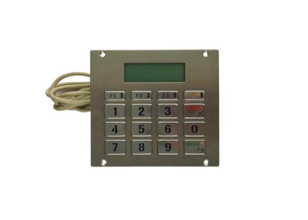 Cheap High Performance Metal Keypad With 2 X 16 LCD Display / SPI Bus Brushed Material for sale