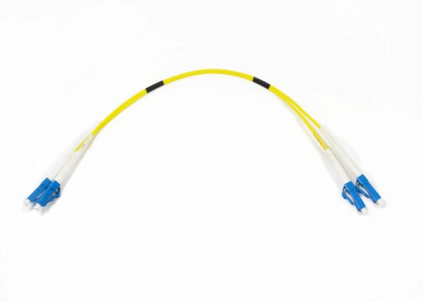 Cheap Customize Length Single Mode Fiber Jumpers , Lc Lc Fiber Patch Cord Low Insertion Loss for sale