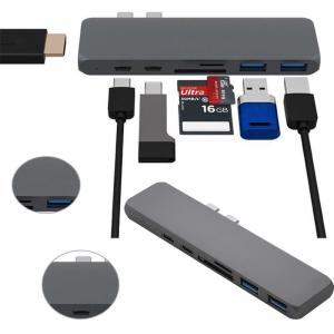 Best 3.1 Type C Hub Dual USB-C HUBs /Card Reader Special for Notebook up to 40GB/s Data Transfer wholesale