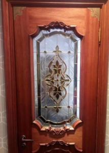 Best Custom Shapes Decorative Leaded Glass For Wood Door Antique Stained Glass  Panels wholesale
