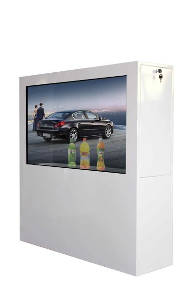 Cheap Free Standing Touch Transparent LCD Screen Showcase Video Player Box Digital Signage for sale