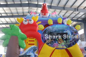 Custom Printed Inflatable Dry Slide with Bouncy Castle Design for Kids Events