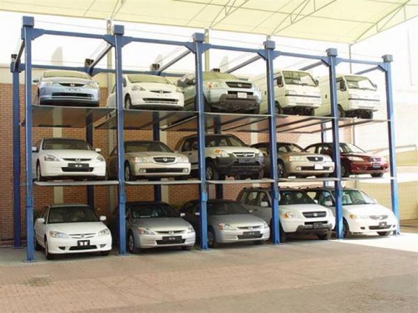 Cheap 4 Columns Floors Stacker Parking Lift 2500kg Multi Level Parking System for sale