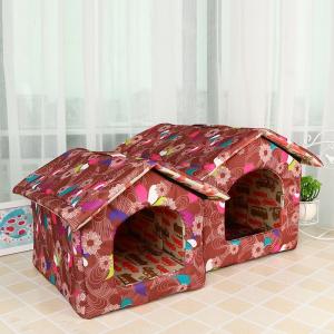 Best Removable And Washable Floral Dog Bed High Quality Cotton Filled Pet Supplies For Dog House wholesale