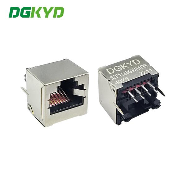 Cheap Modular Socket 8P8C Connector RJ45 Network Interface Without Light Strip Shielding 6U DGKYD52F1188GWA1DB4078 for sale