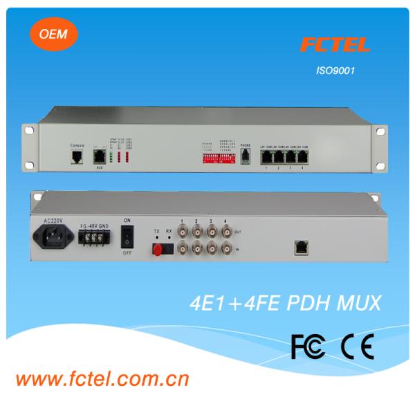 Cheap 4E1+4FE with Fiber 1+1, Power1+1 and  vlan  PDH Fiber Optical Multiplexer for sale