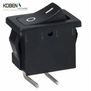 China Black Rocker Switch Parts 2 Pins R1966ABLKBLKFR E- Switch SPST 15A 125V on sale