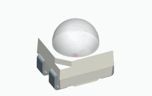 China Red / Yellow / Orange SMD LED Diode With Lens 3528 PLCC4 High Brightness on sale