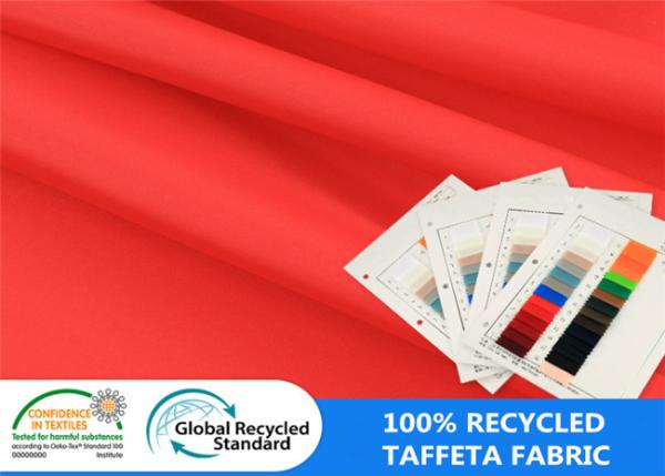 Cheap Taffeta Polyester Tear Proof Lining 210T Recycled Plastic Fabric for sale