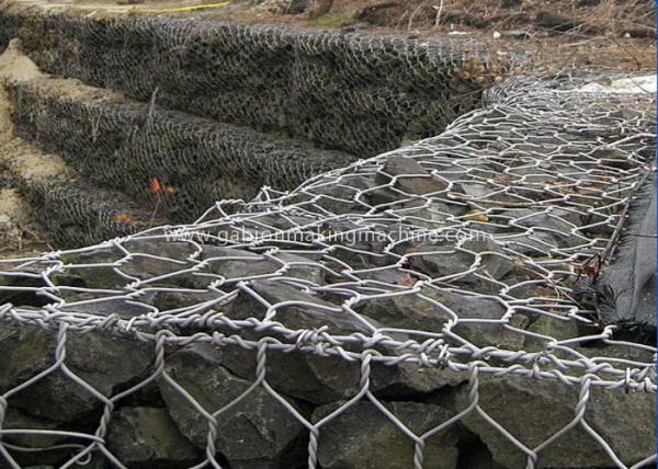 Cheap Hexagonal Gabion Box Bridge Protection With Hot Dipped Galvanized Wire for sale
