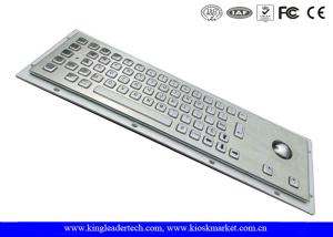 China Waterproof Kiosk Or Industrial Computer Keyboard With Flat Keys And Trackball on sale