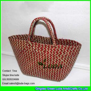 LUDA mixed color grass straw beach bag in vietnam