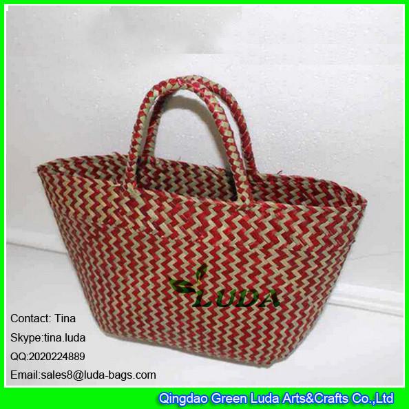 Cheap LUDA mixed color grass straw beach bag in vietnam for sale