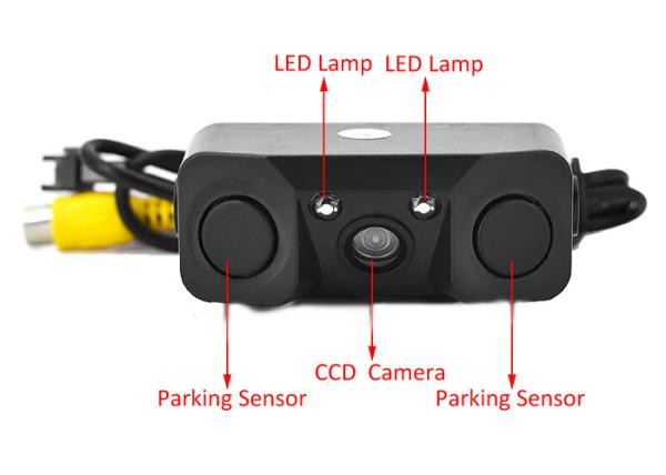 Cheap Camera Parking Reversing Radar Sensor Rear View Backup Night Vision CCD Camera With 2 Radar Sensors Indicator CMOS-451P for sale