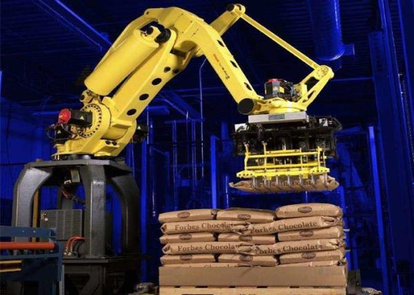 Cheap PLC Control Automatic Palletizer Machine Robotic Bag Palletizer Floor Mounting for sale